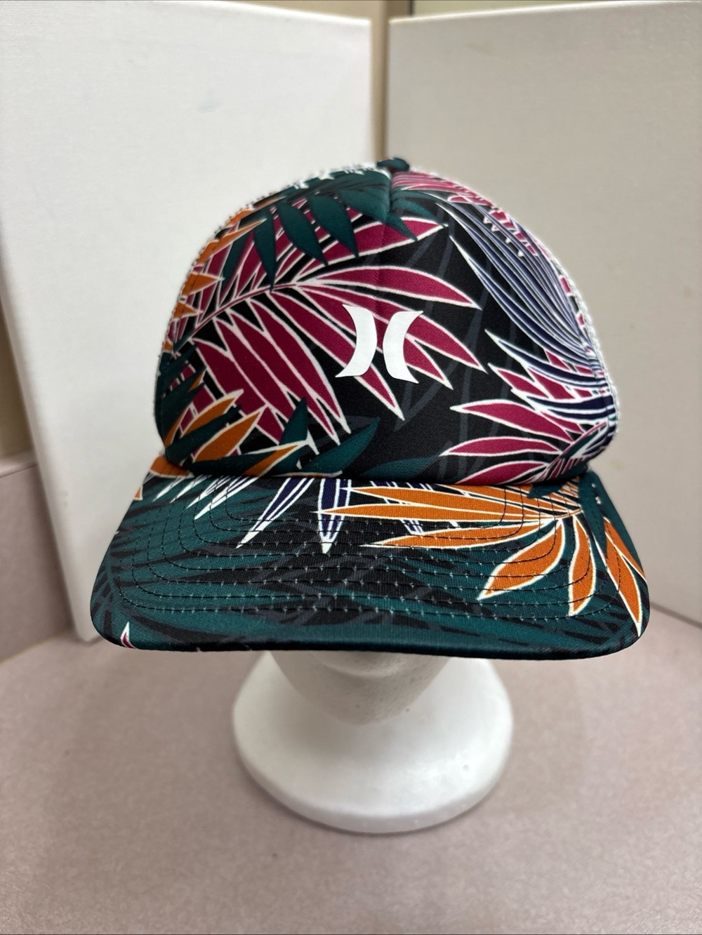 Hurley Hawaiin Tropical Floral Mesh Trucker Adjustable Snapback Hat Cap Summer